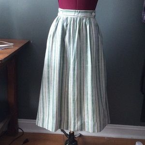 Woman’s striped skirt